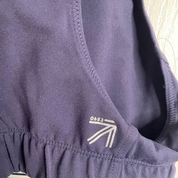 New Balance x J.Crew Womens 0683 Highneck Sports Bra S Navy Blue Preppy Pilates - Picture 7 of 7